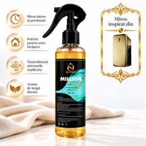 Odorizant 3 în 1 auto, tesaturi și ambient aroma de lux inspirata din Million, 200ml