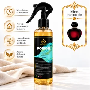Odorizant 3 în 1 auto, tesaturi și ambient aroma de lux inspirata din Poison, 200ml