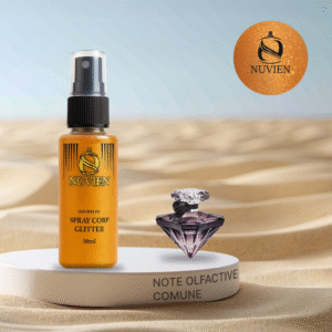 Spray de corp cu sclipici, Nuvien, 50ml – 104, inspirat din La Nuit Tresor - Lancome