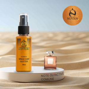 Spray de corp cu sclipici, Nuvien, 50ml – 111, inspirat din Coco Mademoiselle - Coco Chanel