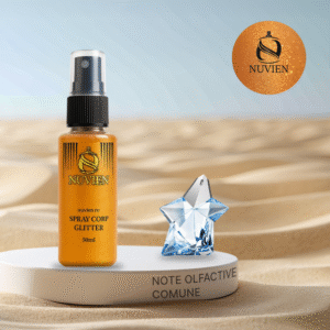 Spray de corp cu sclipici, Nuvien, 50ml – 113, inspirat din Angel - Thierry Mugler