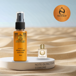 Spray de corp cu sclipici, Nuvien, 50ml – 118, inspirat din Burberry Goddess - Burberry