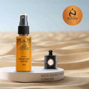 Spray de corp cu sclipici, Nuvien, 50ml – 120, inspirat din Black Opium - Yves Saint Laurent