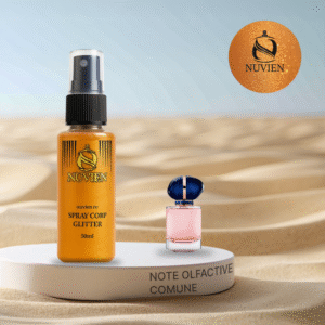 Spray de corp cu sclipici, Nuvien, 50ml – 124, inspirat din My Way - Armani
