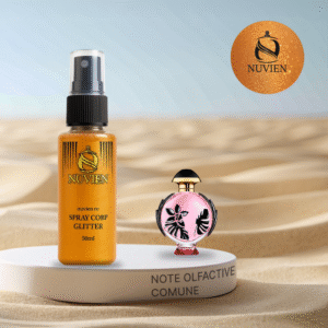 Spray de corp cu sclipici, Nuvien, 50ml – 125, inspirat din Olympea Flora - Paco Rabanne