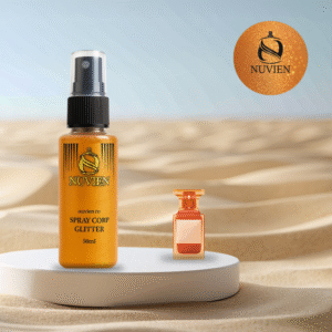 Spray de corp cu sclipici, Nuvien, 50ml – 141, inspirat din Bitter Peach - Tom Ford