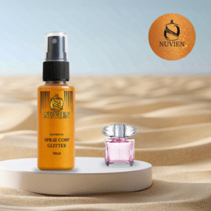 Spray de corp cu sclipici, Nuvien, 50ml – 142, inspirat din Bright Crystal - Versace