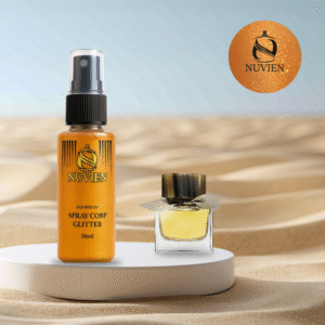Spray de corp cu sclipici, Nuvien, 50ml – 150, inspirat din My Burberry - Burberry