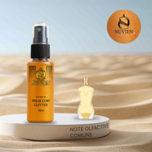 Spray de corp cu sclipici, Nuvien, 50ml – 154, inspirat din Gaultier Divine - Jean Paul Gaultier