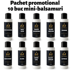 Pachet 10 mostre balsam Nuvien, 50ml, mirosuri inspirate din parfumuri celebre