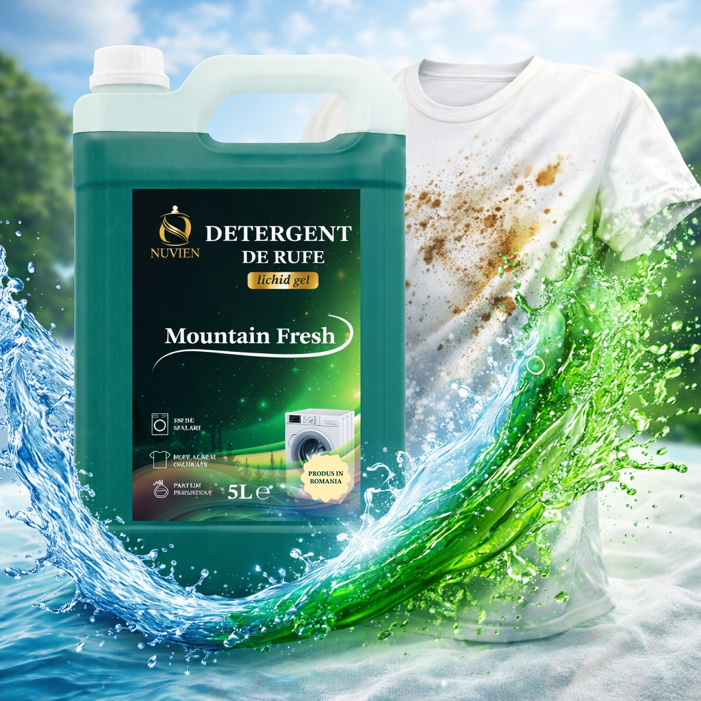 Nuvien Family Pack Detergent Mountain Fresh 3 x 5L cu Bicarbonat