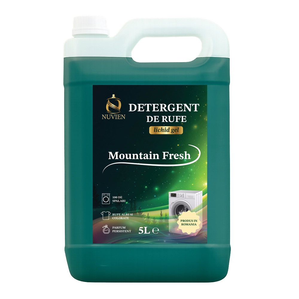 Pachet Detergent Family Combo, pachet complet pentru rufe albe, colorate, negre, 200 spalari, cu bicarbonat de sodiu, mountain fresh, alpin forest