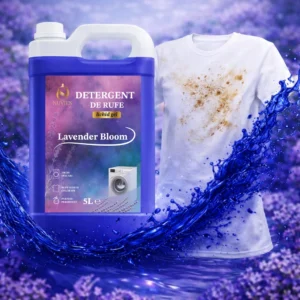 Detergent lichid de rufe Nuvien Lavender Bloom 5L cu bicarbonat – Curatare profunda & prospetime intensa