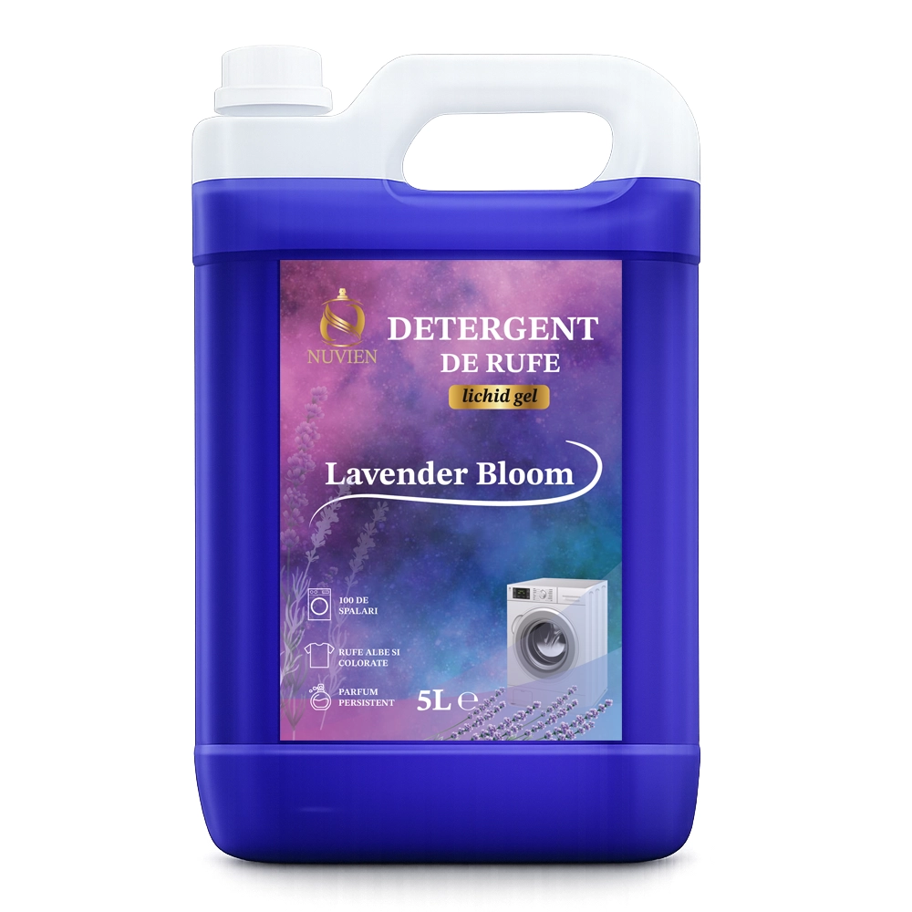 Family Lavender DUO – Pachet Detergent Rufe 2 x 5L Lavender Bloom + Parfum de Rufe CADOU