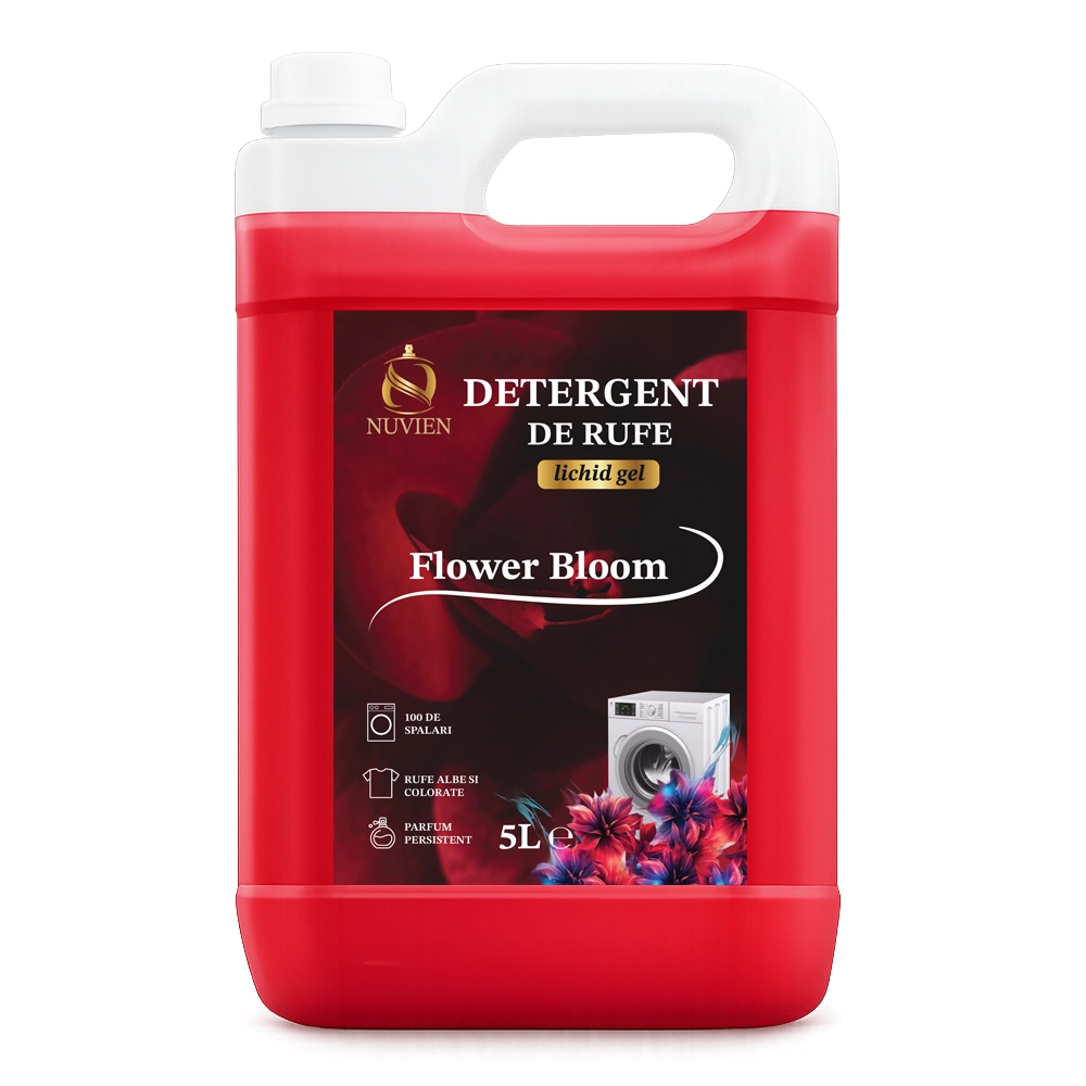 Family Flower DUO – Pachet Detergent Rufe 2 x 5L Flower Bloom + Parfum de Rufe CADOU