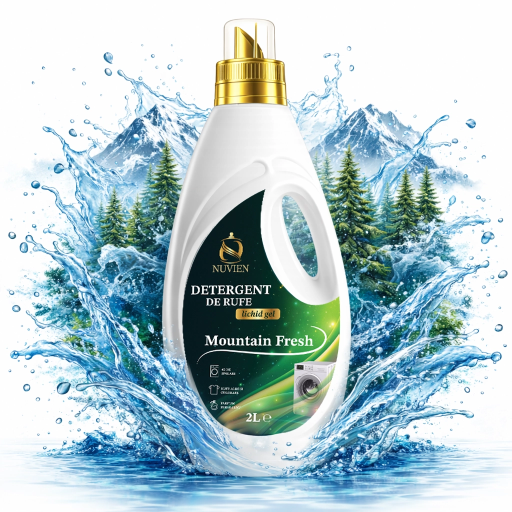 Detergent lichid Nuvien Mountain Fresh 2L cu bicarbonat