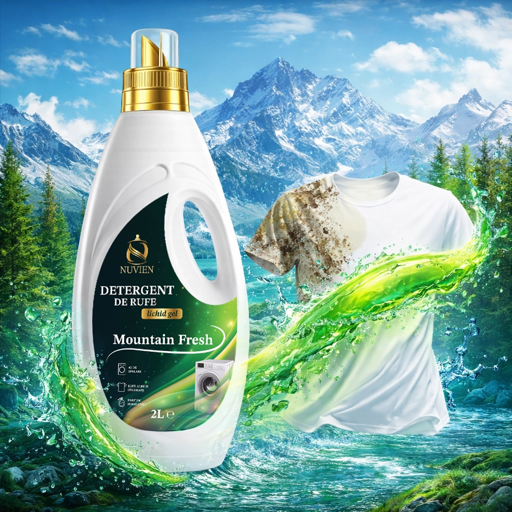 Detergent lichid Nuvien Mountain Fresh 2L cu bicarbonat