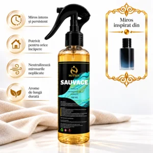 Odorizant 3 în 1 auto, tesaturi și ambient aroma de lux inspirata din Sauvage, 200ml