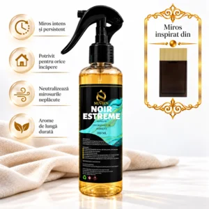 Odorizant 3 în 1 auto, tesaturi și ambient aroma de lux inspirata din Noir Extreme, 200ml