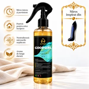 Odorizant 3 în 1 auto, tesaturi și ambient aroma de lux inspirata din Good Girl, 200ml