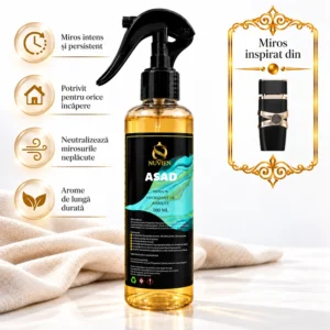Odorizant 3 în 1 auto, tesaturi și ambient aroma de lux inspirata din ASAD, 200ml