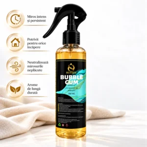 Odorizant 3 în 1 auto, tesaturi și ambient aroma de lux Bubble Gum, 200ml