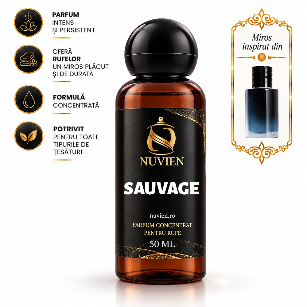 Esenta pentru Rufe, 50ml, inspirata din Sauvage - Dior